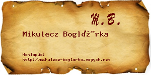 Mikulecz Boglárka névjegykártya