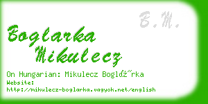 boglarka mikulecz business card